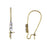 25mm Crystal Embellished Kidney Ear Wires - Antique Brass Plated Brass from the Glam Collection (1 Pair)