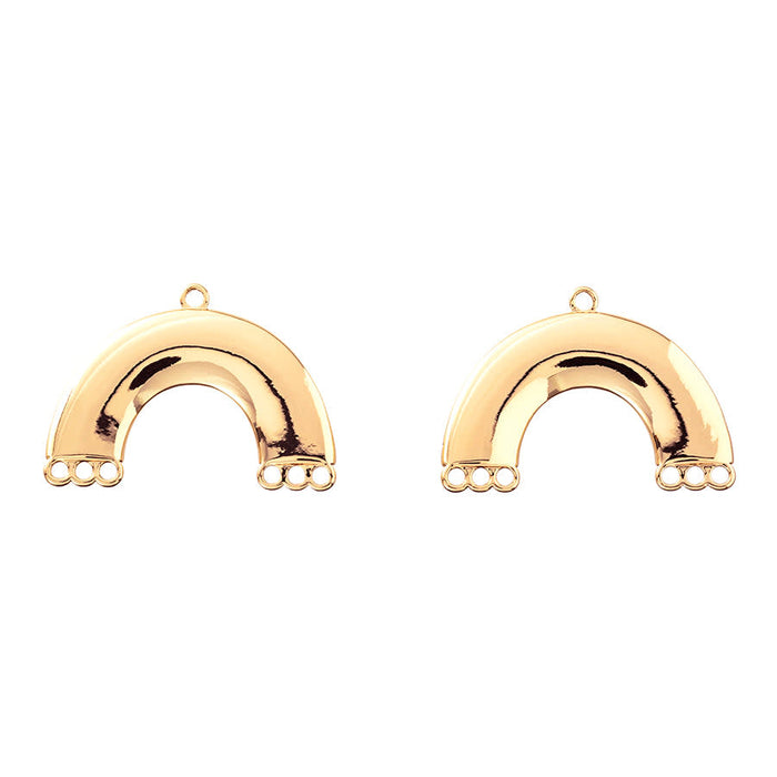 24x33mm Gold Plated Arched Components from the Global Collection (1 Pair)