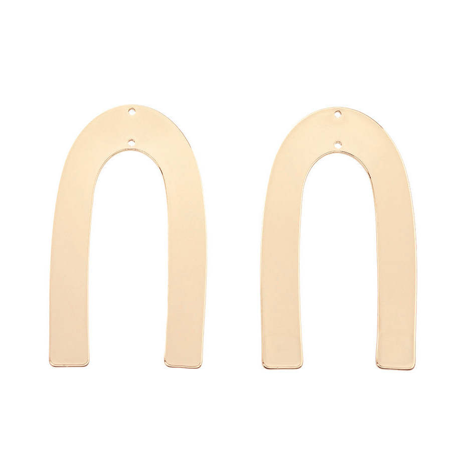 50x29mm Elongated Arched Components from the Chic Collection - Gold Plated (1 Pair)