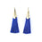 52mm Royal Blue Tassel with Shiny Gold Cap (1 Pair)