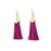 52mm Purple Tassel with Shiny Gold Cap (1 Pair)