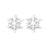 35mm Pearl Acetate Cutout Snowflake Pendant (1 Pair)