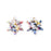 35mm Multi with White Acetate Cutout Snowflake Pendant (1 Pair)