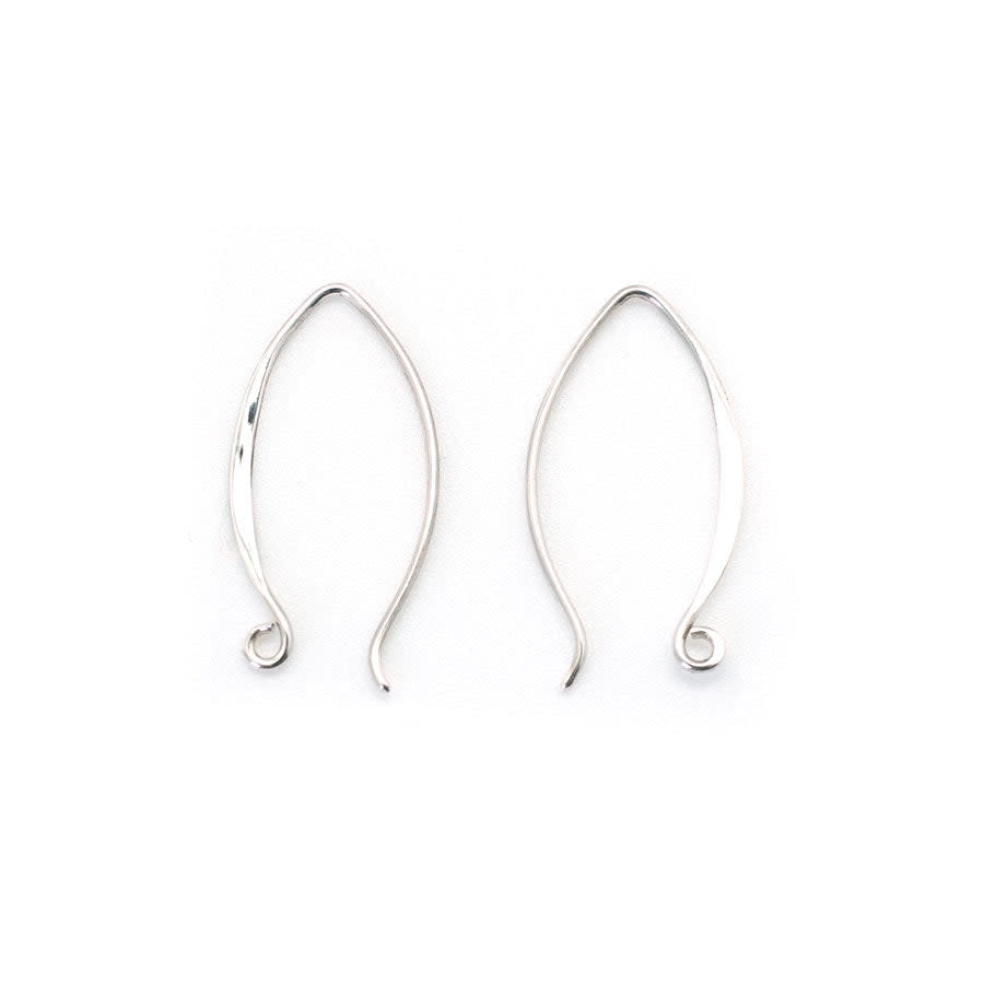 Sterling Silver Small Marquis Ear Wire by Nina Designs (1 Pair)