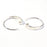 20mm Sterling Silver Hoop with Hammered Front by Nina Designs (1 Pair)