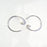 20mm Sterling Silver Hoop with Hammered Front by Nina Designs (1 Pair)