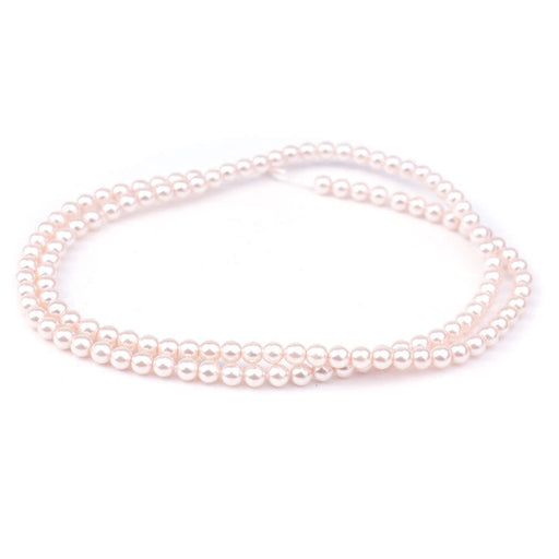 4mm Soft Pink Pearl Coated Czech Glass Pearls Strand