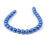 6mm Royal Blue Pearl Coated Czech Glass Pearls Strand
