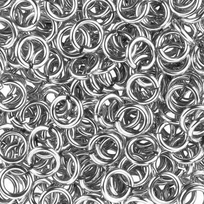 5mm ID (7mm OD) Antique Silver Plated 16 Gauge Round Jump Rings (25 Pieces)