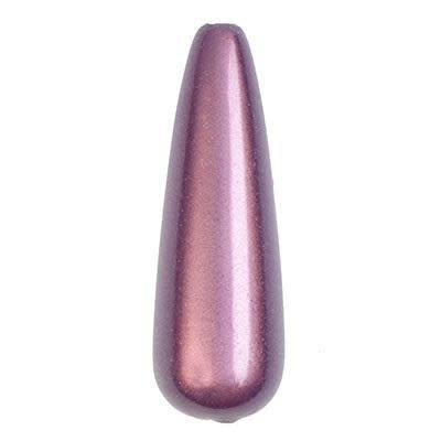 30mm Tear Drop Orchid Purple Miracle Bead (5 Pieces)