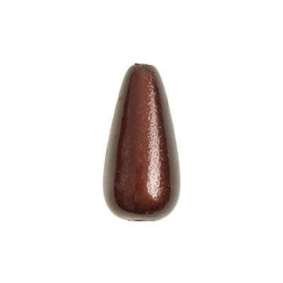 15mm Tear Drop Chocolate Brown Miracle Bead (10 Pieces)