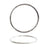 50mm Bright .999 Fine Silver Plated Flat Grande Hoop by Nunn Designs
