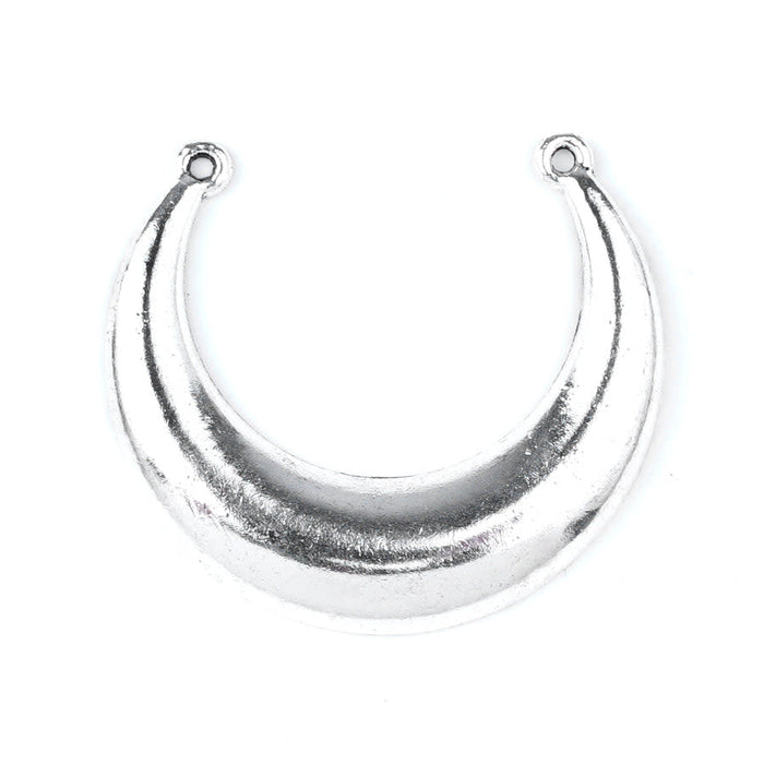 46x50mm Antique Silver Crescent Pewter Pendant/Connector