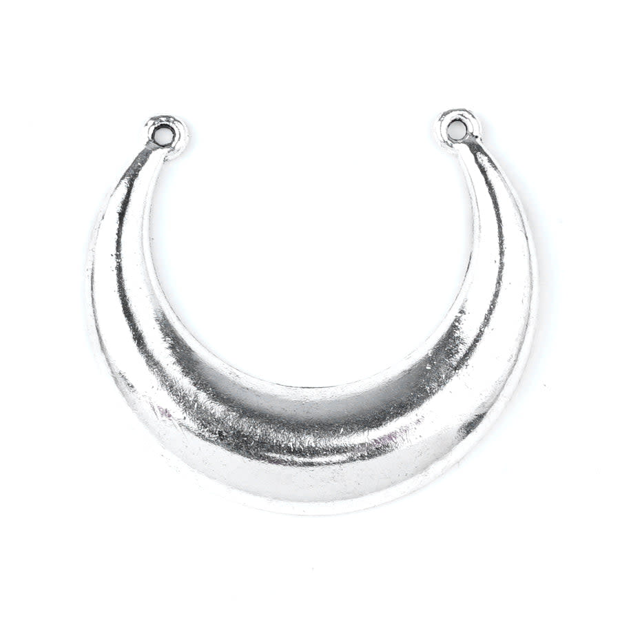 46x50mm Antique Silver Crescent Pewter Pendant/Connector