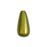 15mm Tear Drop Olive Green Miracle Bead (10 Pieces)