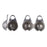 3.2mm Antique Silver Clamshell Bead Tips (10 Pieces)