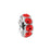Ruby Rhinestone Rondelle Bead for 2mm Leather
