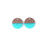 20mm Wood & Turquoise Resin Disc Focal Piece Pendant Charm (2 Pieces)