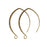 33mm 24k Gold Plated Pewter V-Style Ear Wire by Nunn Design (1 Pair)