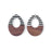 28x38mm Wood & Black and White Striped Resin Off Center Drop Focal Pieces (1 Pair)