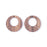 37.5mm Round Open Off Center Walnut Wood Component Set (1 Pair)