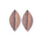 50x25mm Pointed Oval Deco Leaf Design Walnut Wood Components (1 Pair)
