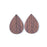 44x31mm Drop Deco Leaf Design Bolivian Rosewood Wood Components (1 Pair)