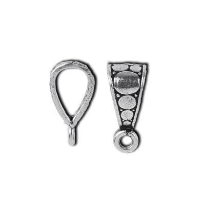 17mm Silver Plated Bali Style Circle Design Bail