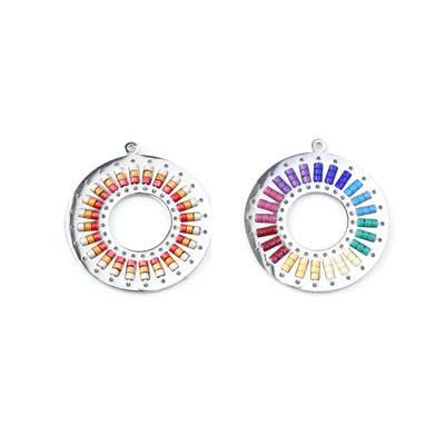 30mm Gold-Plated Stainless Steel Beadable Ring Pendant