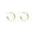 15mm Hoop Earrings with 3mm Ball in Gold Plated  from the Geo Collection (1 Pair)