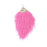 Hot Pink Large Capped Flat Tassel with Gold Textured Cap - 4.25 Inches Long