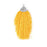 Mustard Yellow Large Capped Flat Tassel with Silver Textured Cap - 4.25 Inches Long
