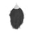 Black Large Capped Flat Tassel with Silver Textured Cap - 4.25 Inches Long