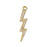 29mm Gold Plated with Clear Crystals Lighting Bolt Charm