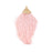 Blush Pink Large Capped Flat Tassel with Gold Textured Cap - 4.25 Inches Long