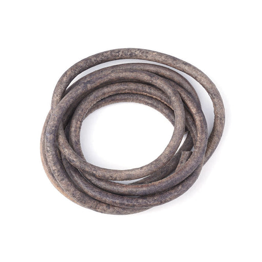 4mm Natural Grey Round Leather Cord - 1 Meter