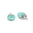 12.5mm Oval Gemstone Silver Electroplated Charm - Amazonite (1 Pair)