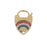 Locked Up in Love 23mm Heart Latch Clasp with Rainbow Crystals - Gold Plated