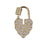 Locked Up in Love 30mm Heart Carabiner Clasp with Crystal Embellishments - Gold