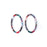 40x25mm Multi Color Acetate Oval Ring Pendant (2 Pieces)