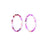40x25mm Hot Pink Acetate Oval Ring Pendant (1 Pair)