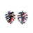 45x35mm Multi Color Acetate Tropical Leaf Pendant (1 Pair)