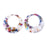 45mm Multi Color Acetate Jumbo Circle with Cutout Pendant (1 Pair)