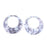45mm Grey Acetate Jumbo Circle with Cutout Pendant (1 Pair)