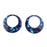 45mm Blue Acetate Jumbo Circle with Cutout Pendant (1 Pair)