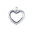 32mm Heart Shaped Stainless Steel Locket with Clear Crystals