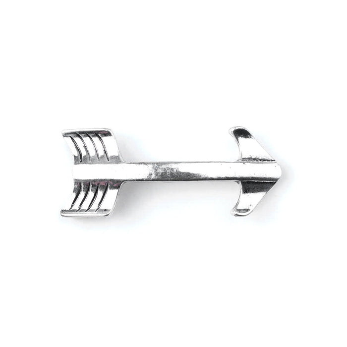 Antique Silver Arrow Clasp for 5mm Flat Leather