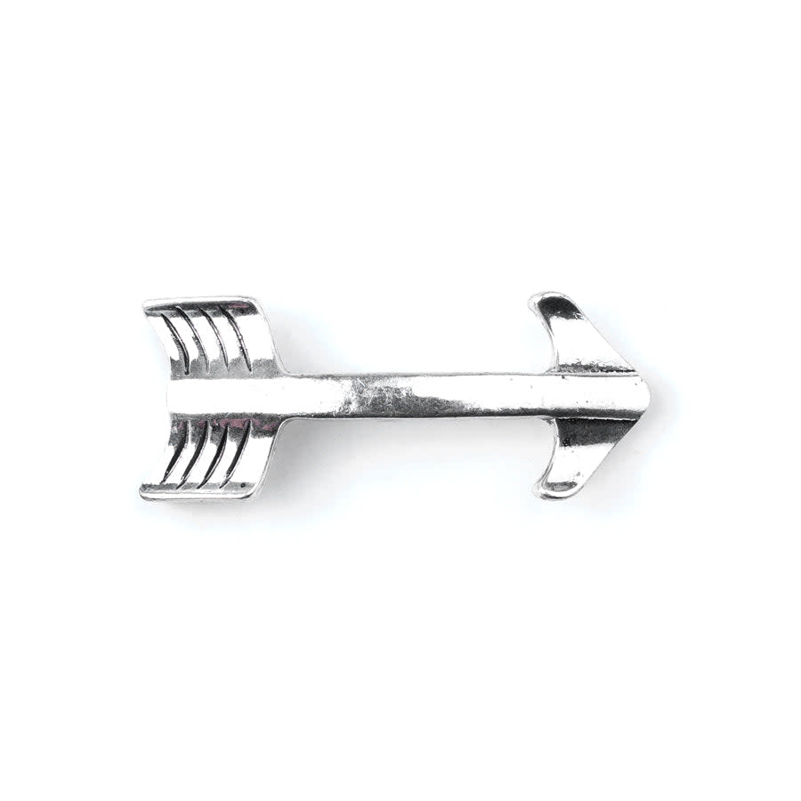Antique Silver Arrow Clasp for 5mm Flat Leather