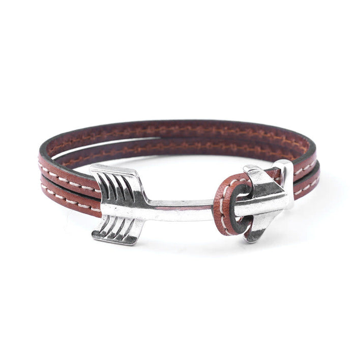 Antique Silver Arrow Clasp for 5mm Flat Leather