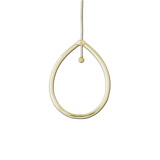 42x32mm Gold Plated Teardrop Hoop with Hole